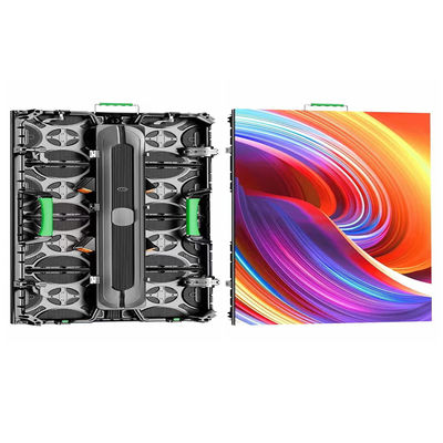 3840hz ভাড়া এলইডি স্ক্রিন অ্যালুমিনিয়াম ক্যাবিনেট P2.976 500*500 ইনডোর ফ্রন্ট ফিক্সিং হার্ড লিঙ্ক বাঁক লক