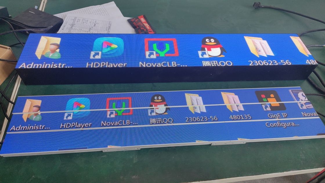 300*60mm P1.25 LED স্টোর শেল্ফ স্ক্রিন COB GOB অ্যালুমিনিয়াম পাতলা ওয়াইফাই LED স্ক্রিন